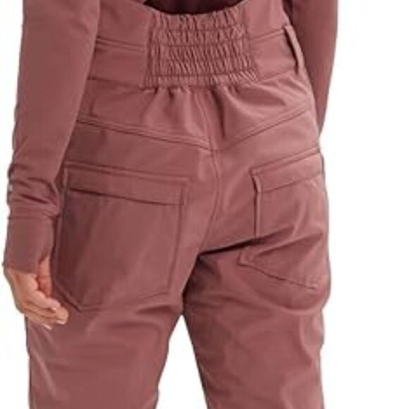 Burton Women's Burton Avalon Bib Softshell in Rose Brown Size XS - Picture 4 of 15